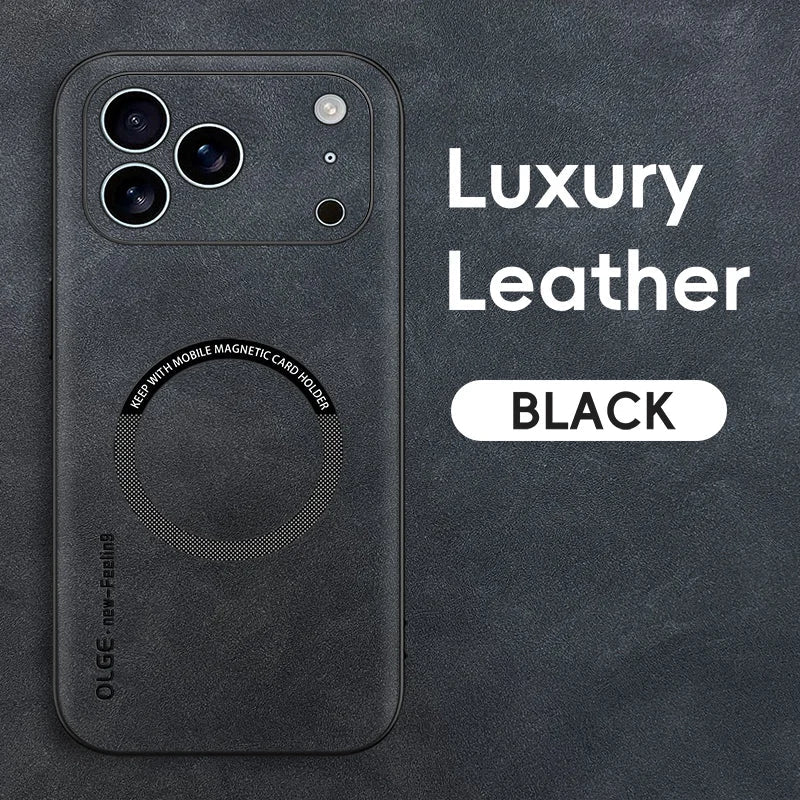 LUXEGUARD – Premium-Handyhülle aus Leder mit MagSafe für iPhone