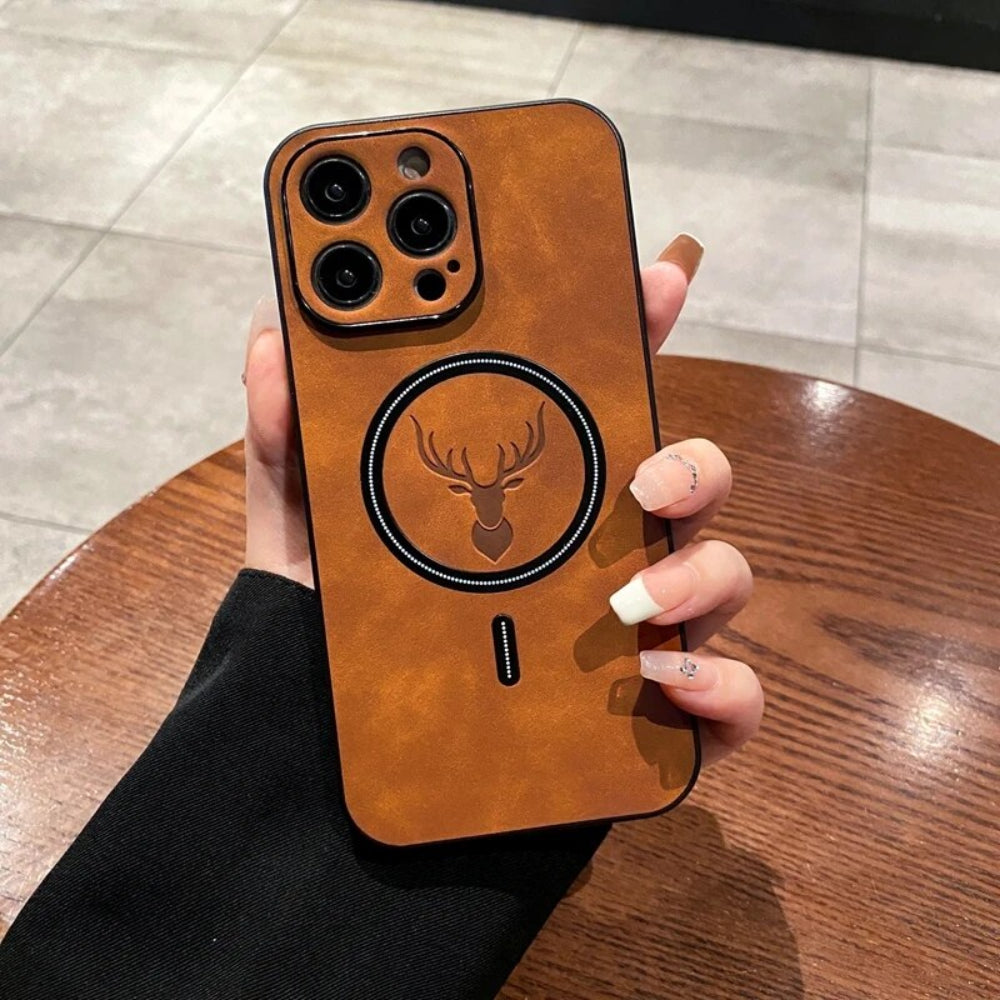 Magnetische Schutzhülle aus Leder fürs Handy