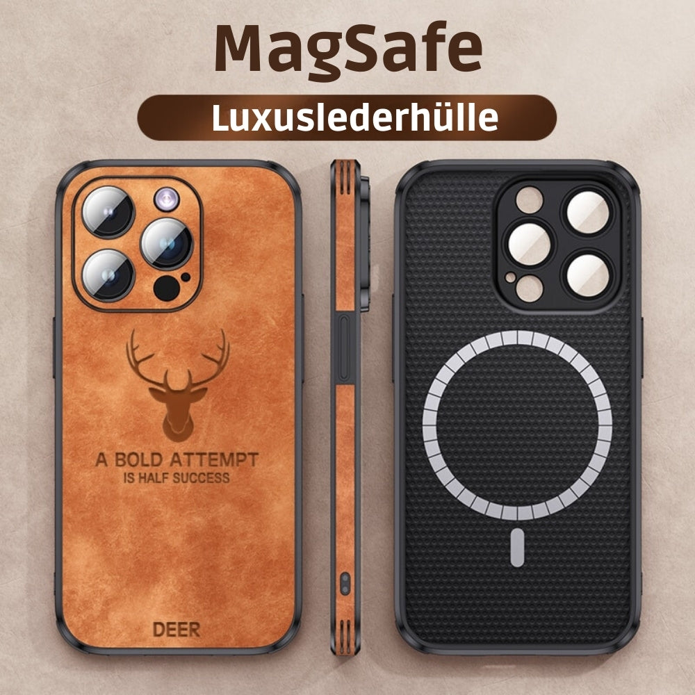Brehn | Deer - Luxuriöse Leder-iPhone-Hülle mit stilvollem Design und stoßfestem Schutz