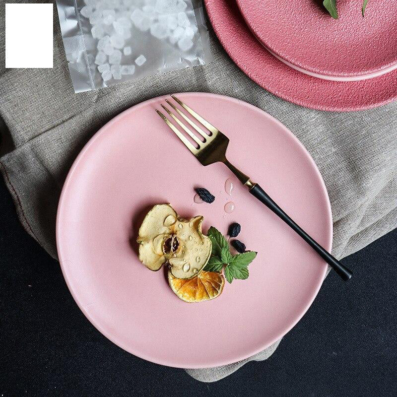 Macaron Steak Teller Pink Keramik Westliche Teller Kreative Dessert Teller | Brehn