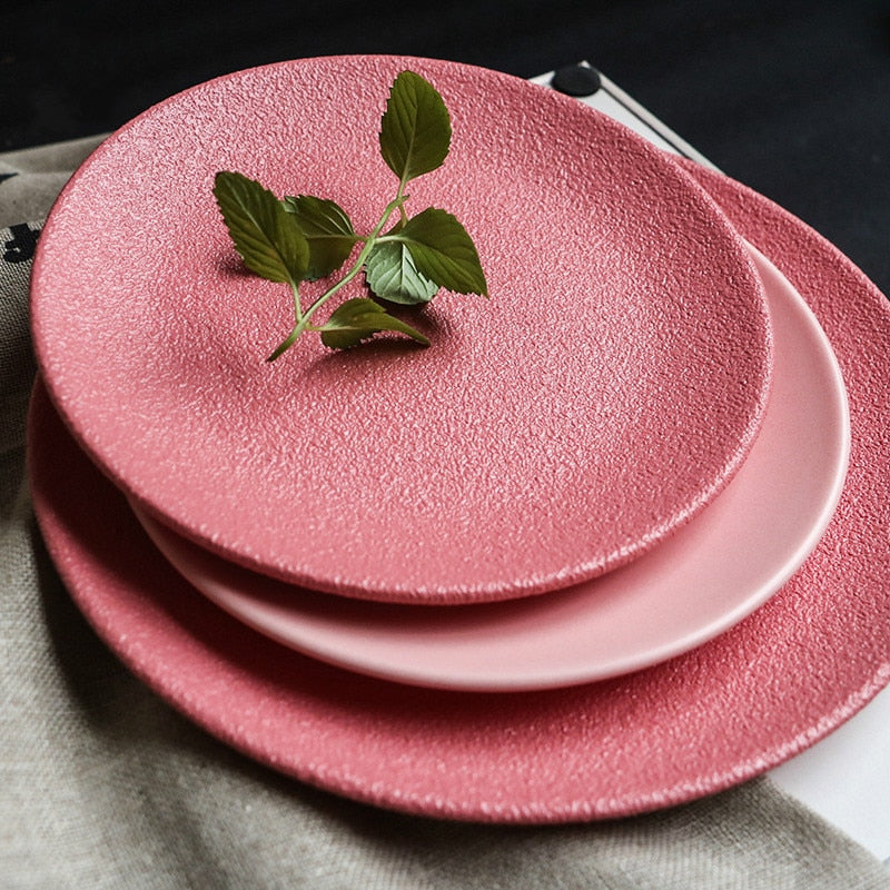 Macaron Steak Teller Pink Keramik Westliche Teller Kreative Dessert Teller | Brehn