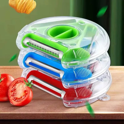 Magic Trio Edelstahl Klingen Schäler Schneider Reibe Julienne Cutter | Brehn