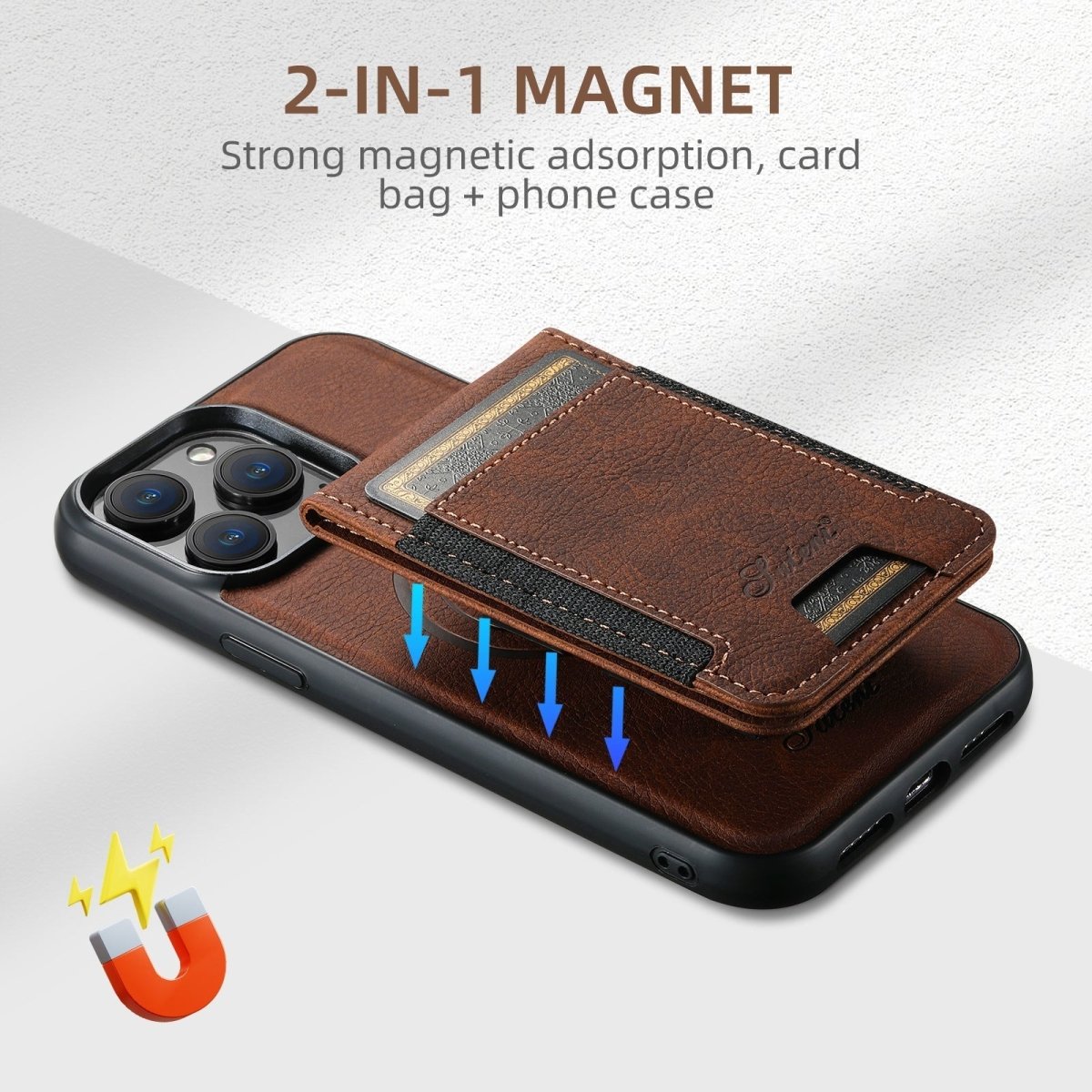 Magvibe Lederhülle – Premium-Smartphone-Schutz mit Kartenhalter und MagSafe