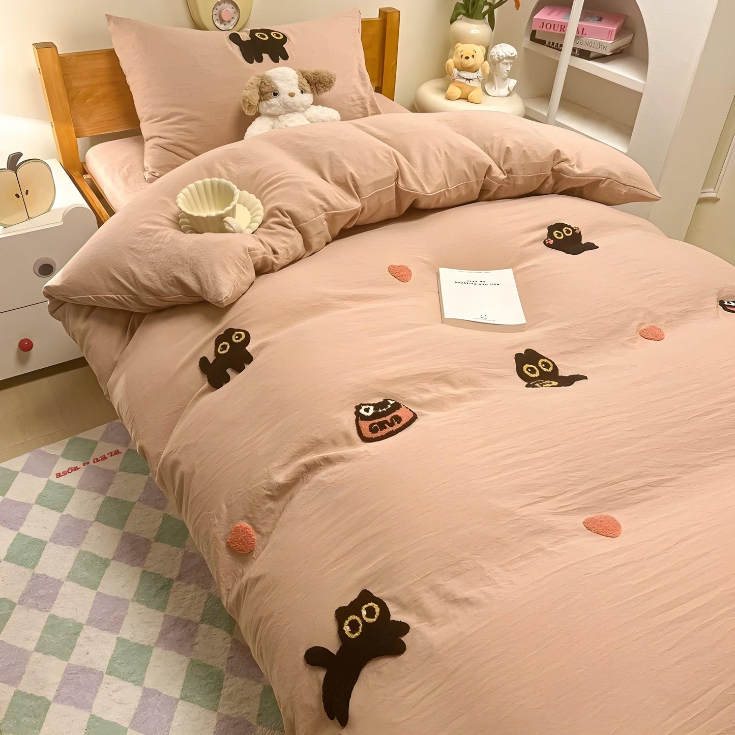 CloudComfort Bettzeug-Set – Komfortables und hautfreundliches Lucky Cat Bettzeug