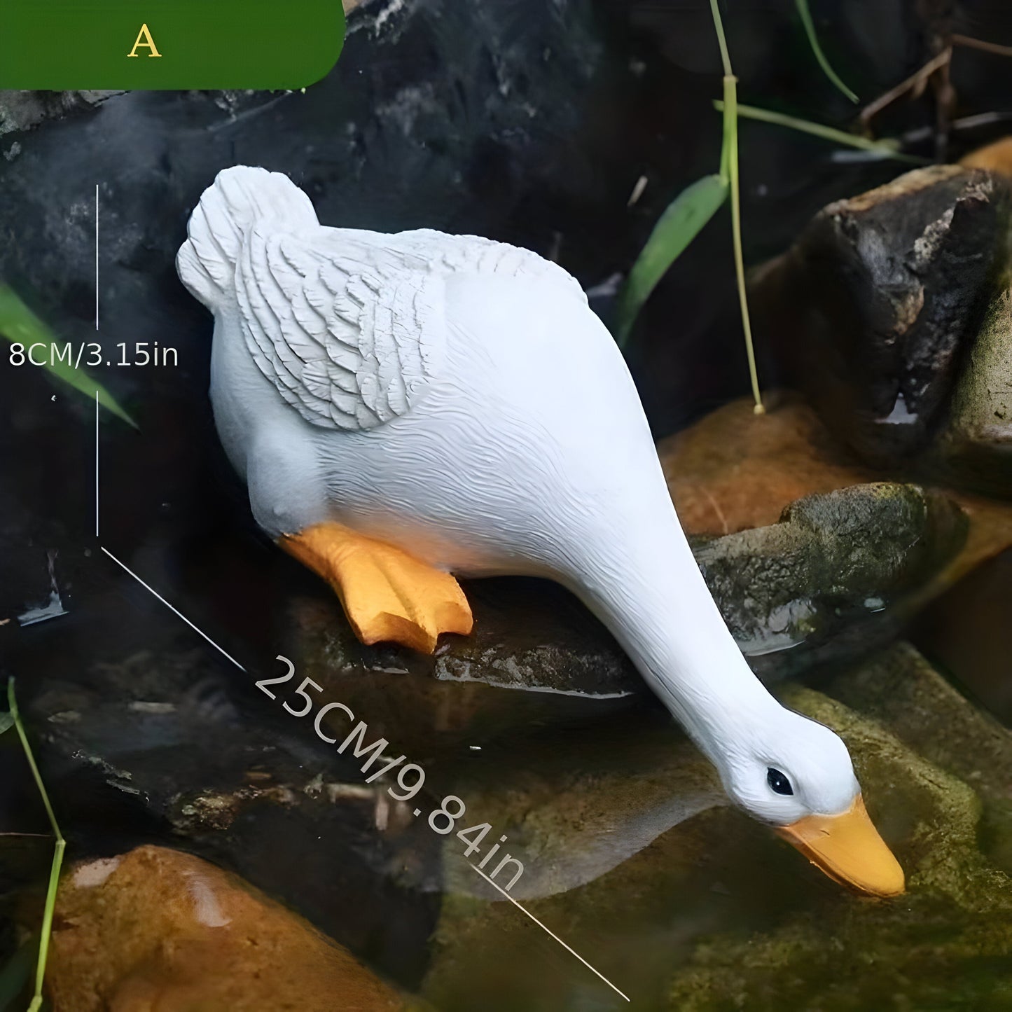 PuddlePals Skulptur – Enten- und Gänsefigur im Landhausstil