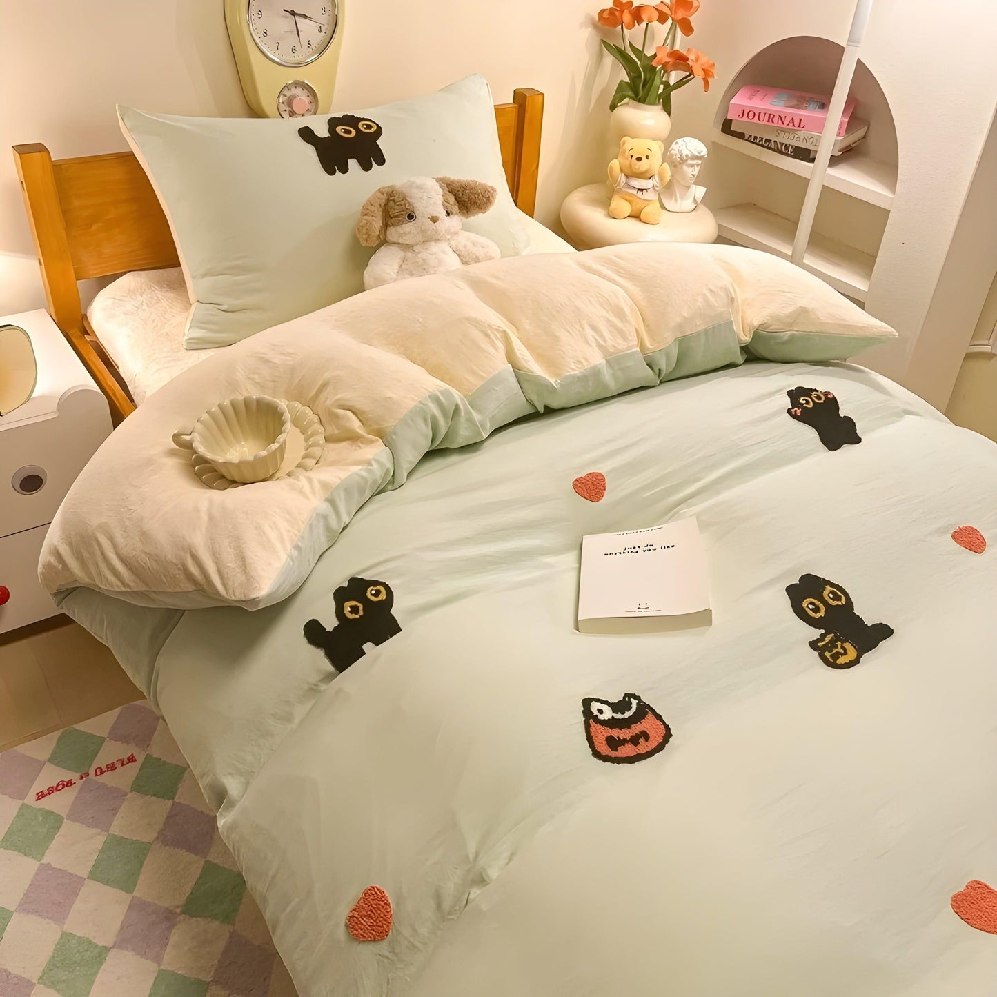 CloudComfort Bettzeug-Set – Komfortables und hautfreundliches Lucky Cat Bettzeug