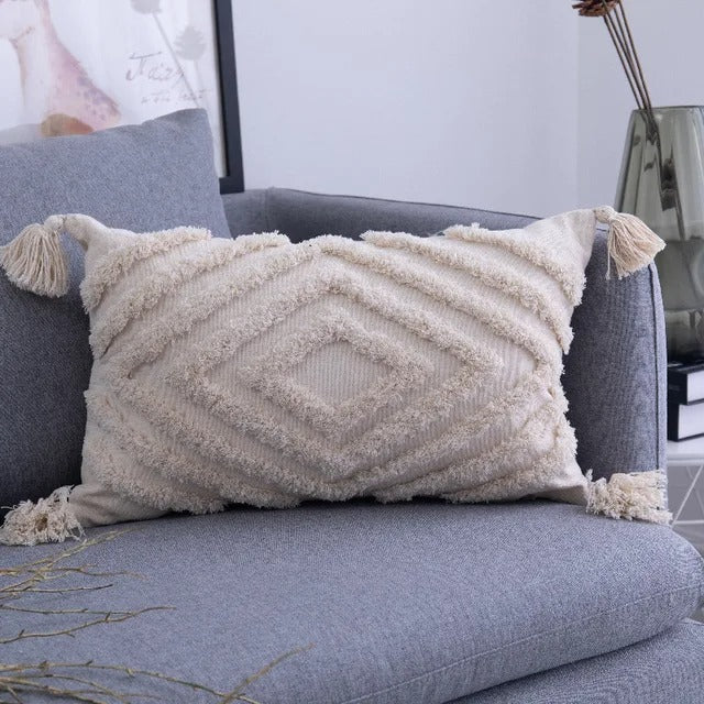 Brehn | Boho Getufteter Kissenbezug - Marokkanisches Flair für Ihr Interieur