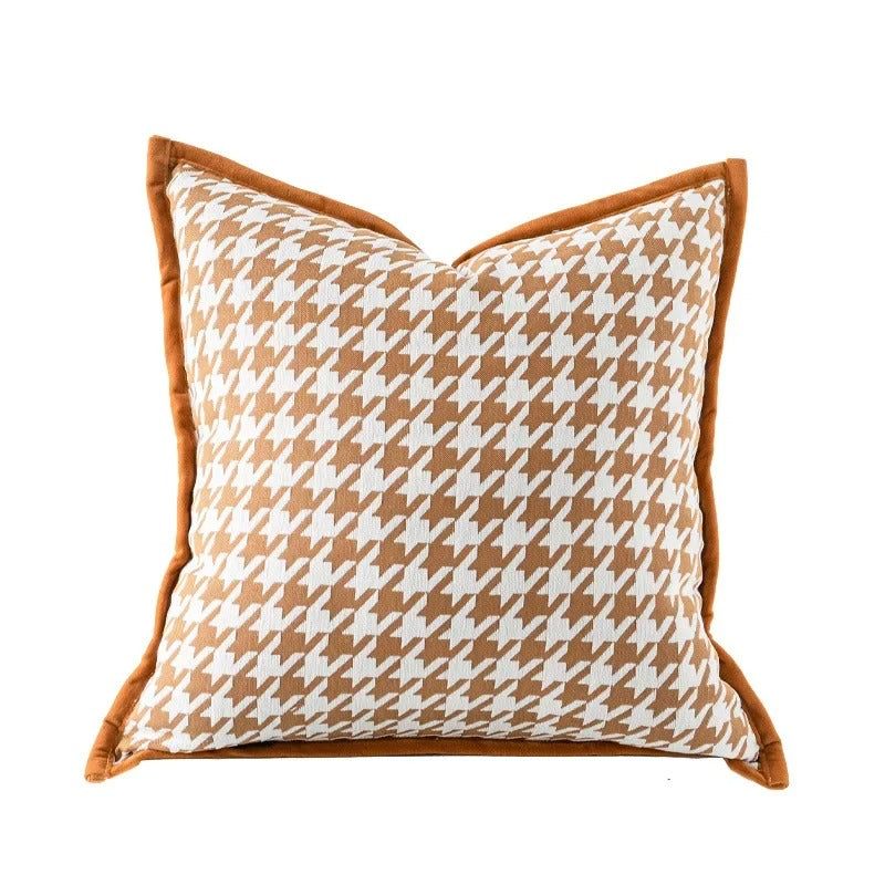 Brehn | VelvetGlow Kissenbezug - Beidseitiger geometrischer Kissenbezug aus luxuriösem Jacquard