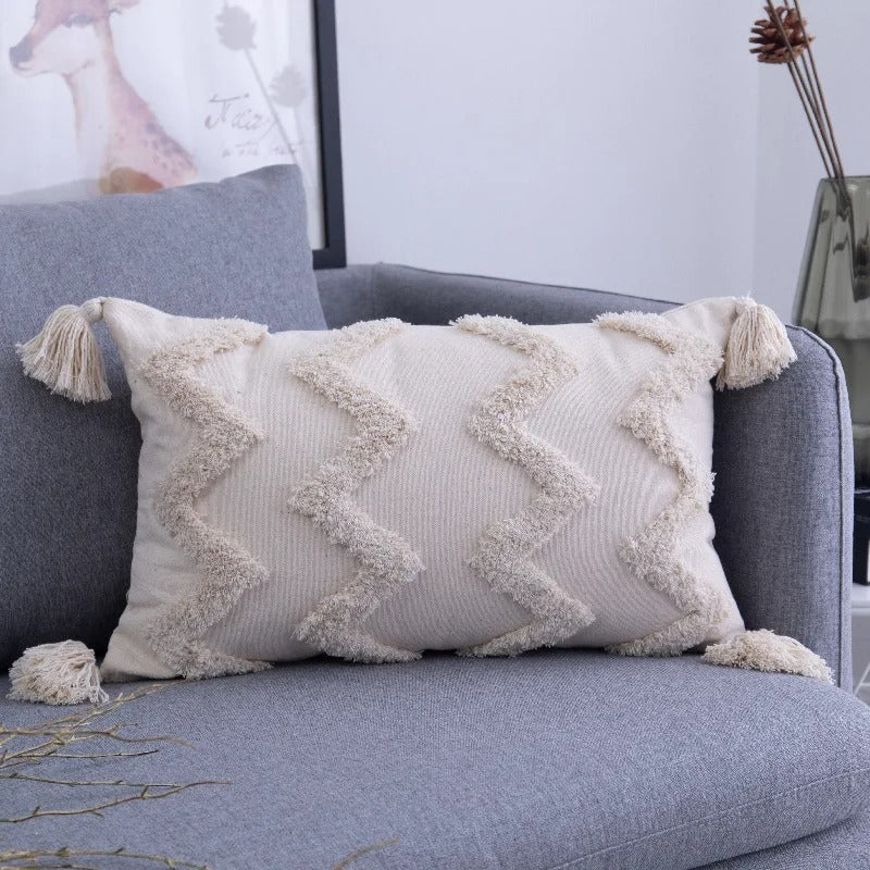 Brehn | Boho Getufteter Kissenbezug - Marokkanisches Flair für Ihr Interieur
