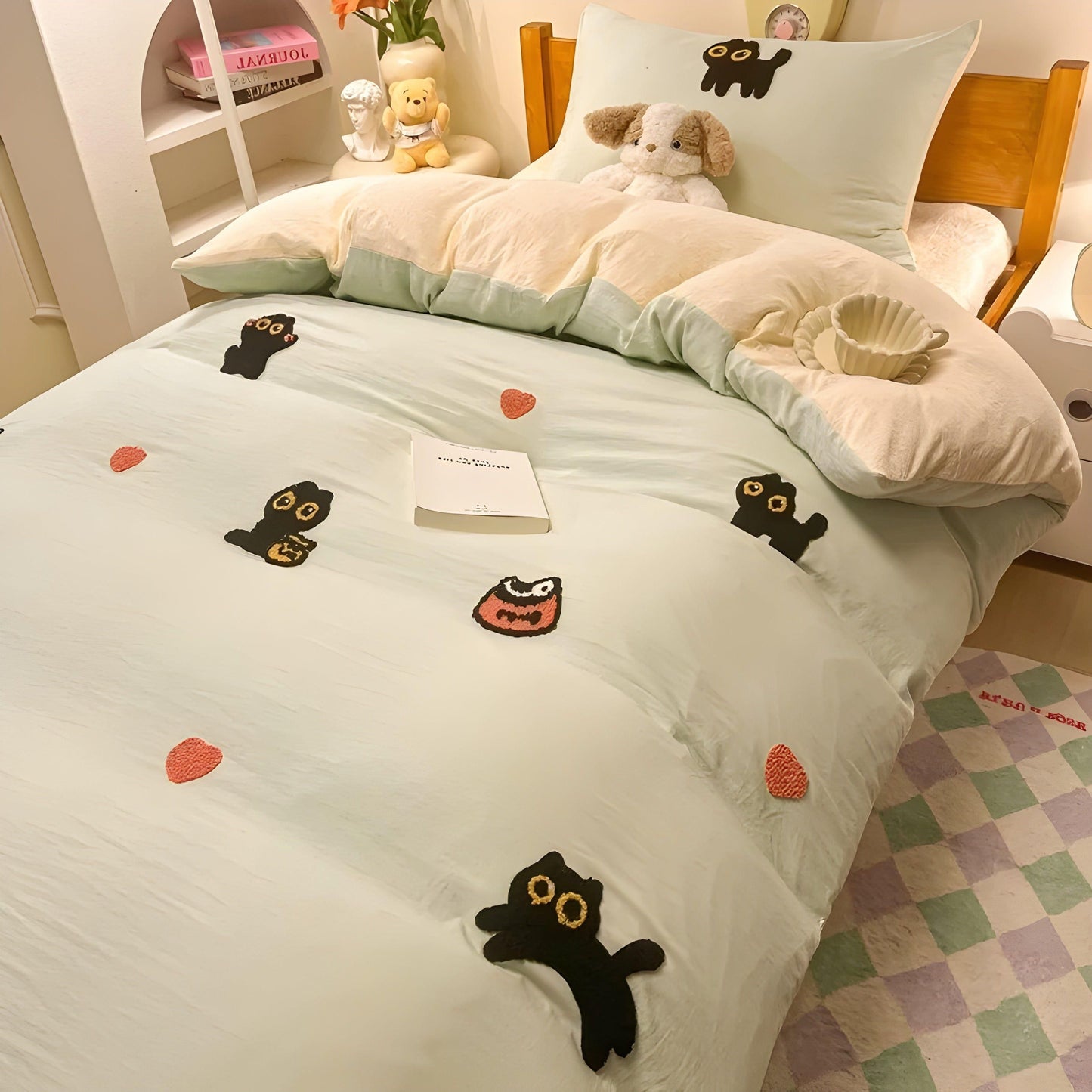 CloudComfort Bettzeug-Set – Komfortables und hautfreundliches Lucky Cat Bettzeug