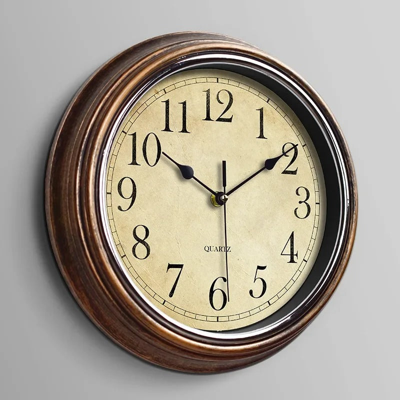 Brehn | HoutTijd Klassische Wanduhr – Stilvolle Holz-Uhr mit leiser Bewegung