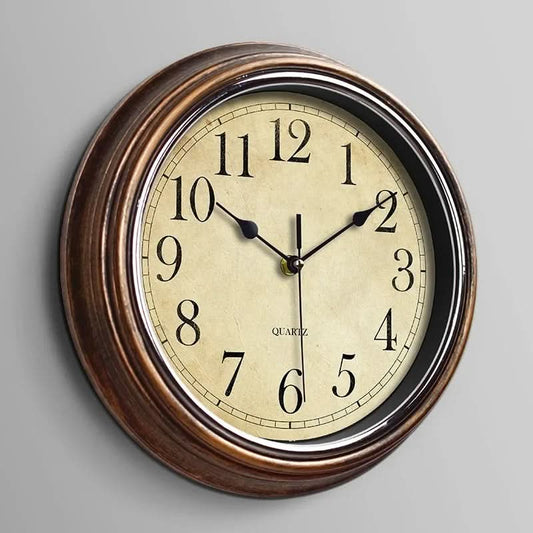 Klassische, geräuschlose Wanduhr für Zuhause oder Büro