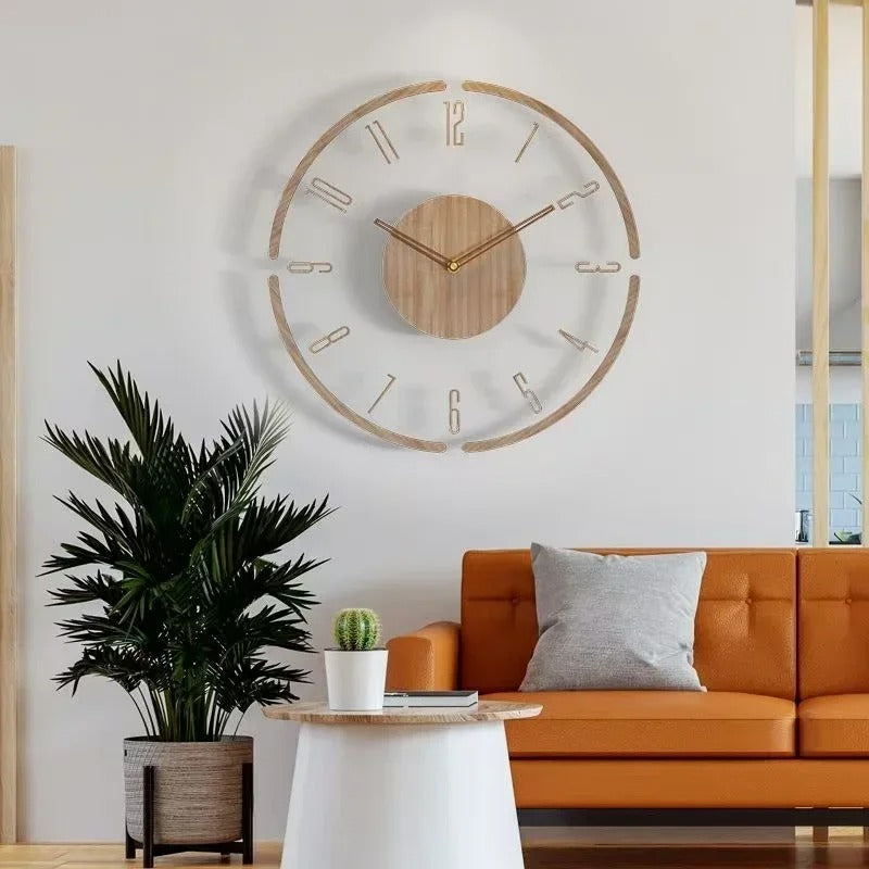 Nordische Holz-Wanduhr – Zeitlose Minimalismus | Brehn