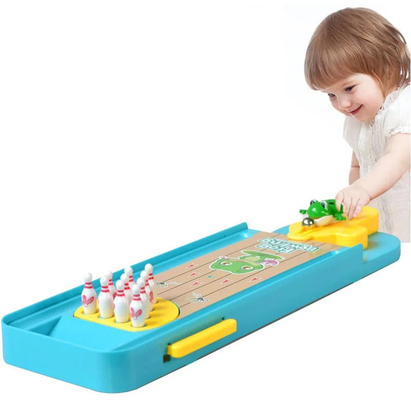 Brehn | Springfrosch Bowlingbahn - Fördert die Motorik - Mini Bowlingbahn