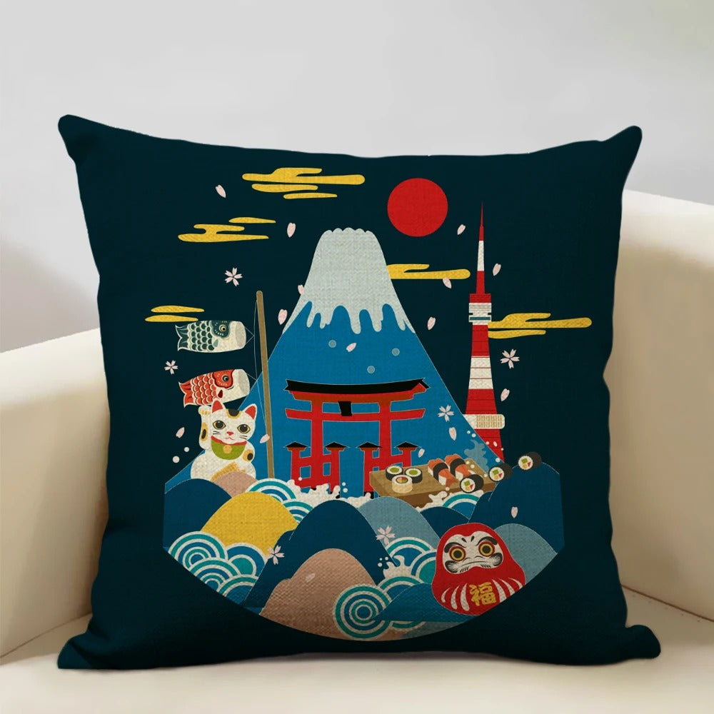 Brehn | BeauRêve Kissenbezug mit dem Mount Fuji - Japanischer Stil für jeden Raum