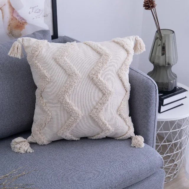 Brehn | Boho Getufteter Kissenbezug - Marokkanisches Flair für Ihr Interieur