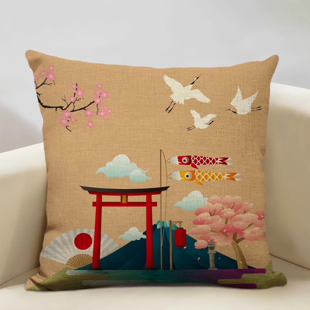 Brehn | BeauRêve Kissenbezug mit dem Mount Fuji - Japanischer Stil für jeden Raum
