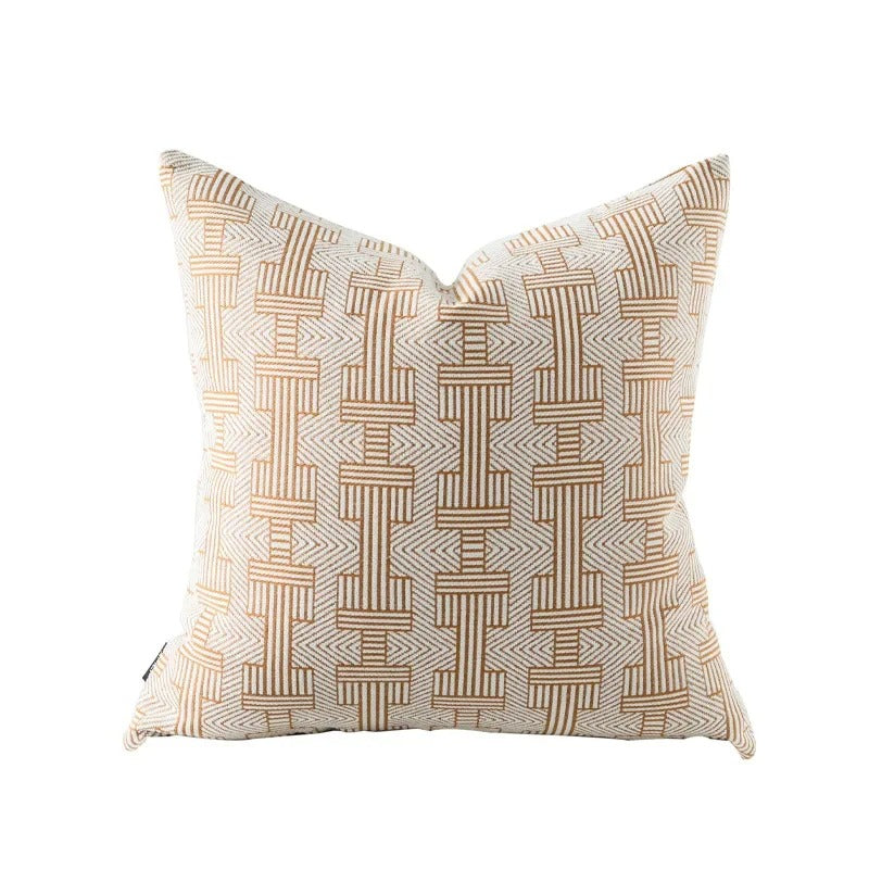 Brehn | VelvetGlow Kissenbezug - Beidseitiger geometrischer Kissenbezug aus luxuriösem Jacquard