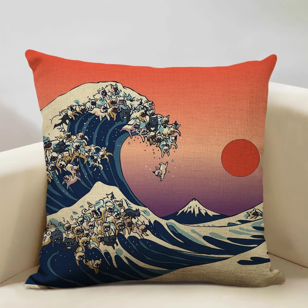 Brehn | BeauRêve Kissenbezug mit dem Mount Fuji - Japanischer Stil für jeden Raum