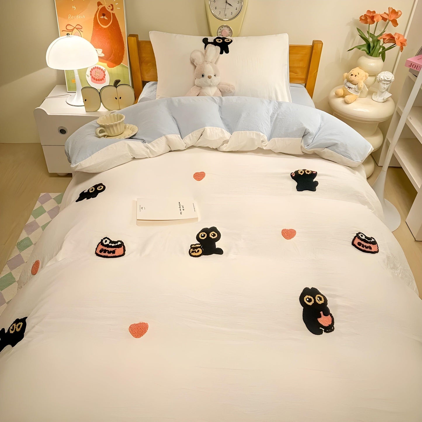 CloudComfort Bettzeug-Set – Komfortables und hautfreundliches Lucky Cat Bettzeug