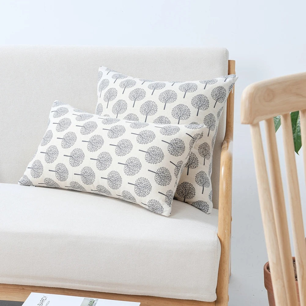 Brehn | Luxe Seraphine Kissenbezug - Leinenkissenbezug mit raffiniertem Textildruck
