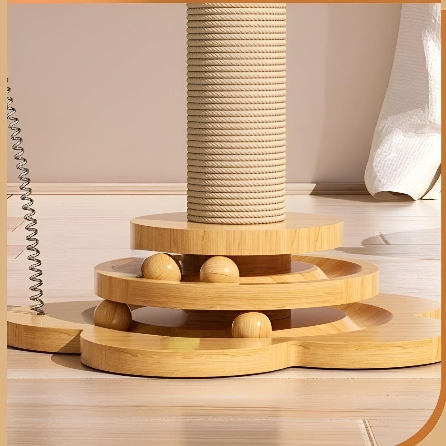 WhiskerWood Spielzeug - Langlebiges Holzspielzeug mit Bällen für Katzen | Brehn