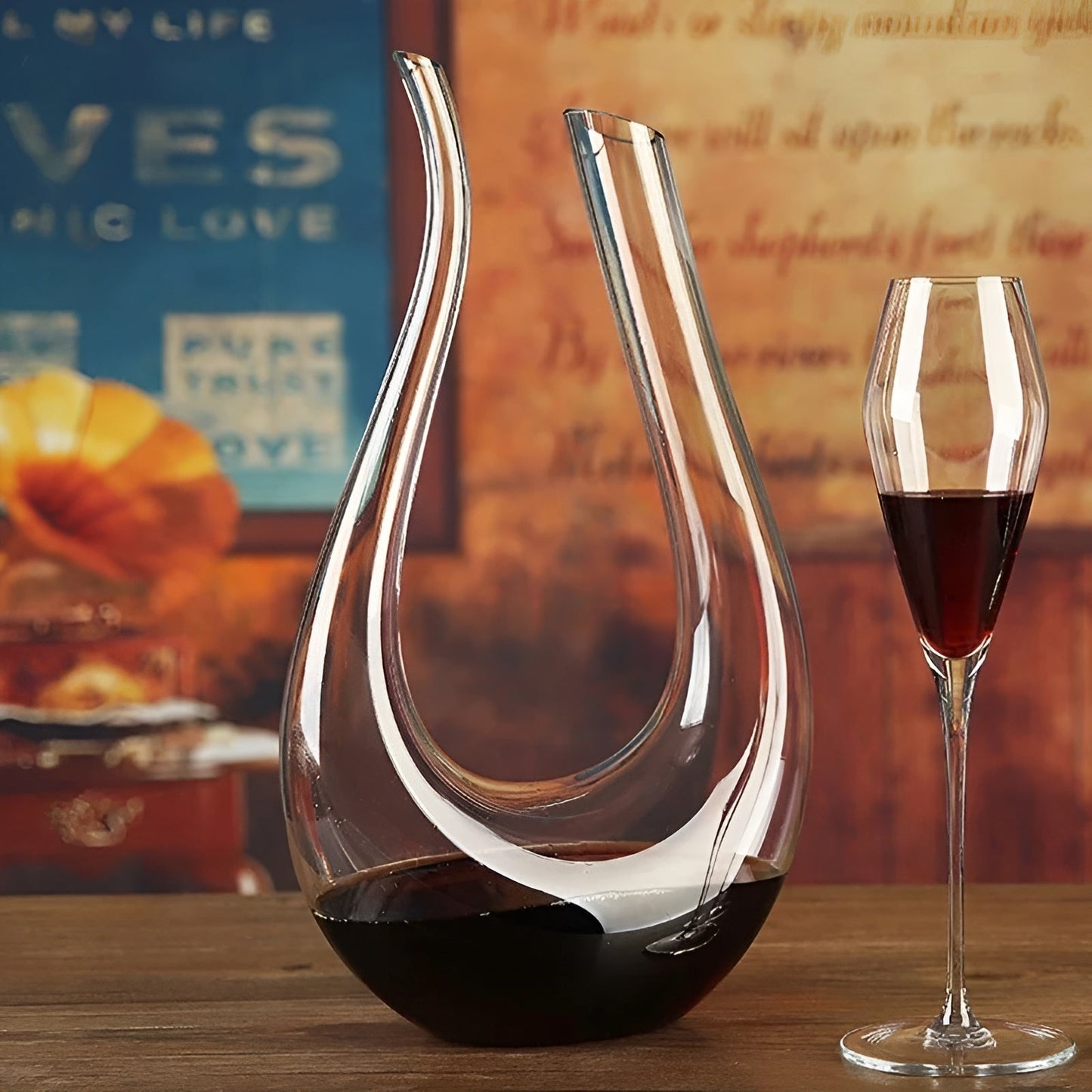 Weindekanter mit Belüfter – Hand Brehnown & Stylish – 1500 ml für Bar & Zuhause – Bleifreies Glas