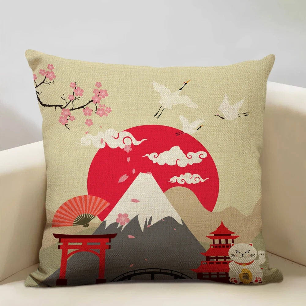 Brehn | BeauRêve Kissenbezug mit dem Mount Fuji - Japanischer Stil für jeden Raum