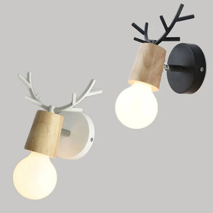 Deer Antler Wand Nachttischlampe Wandleuchte im nordischen Stil Design | Brehn