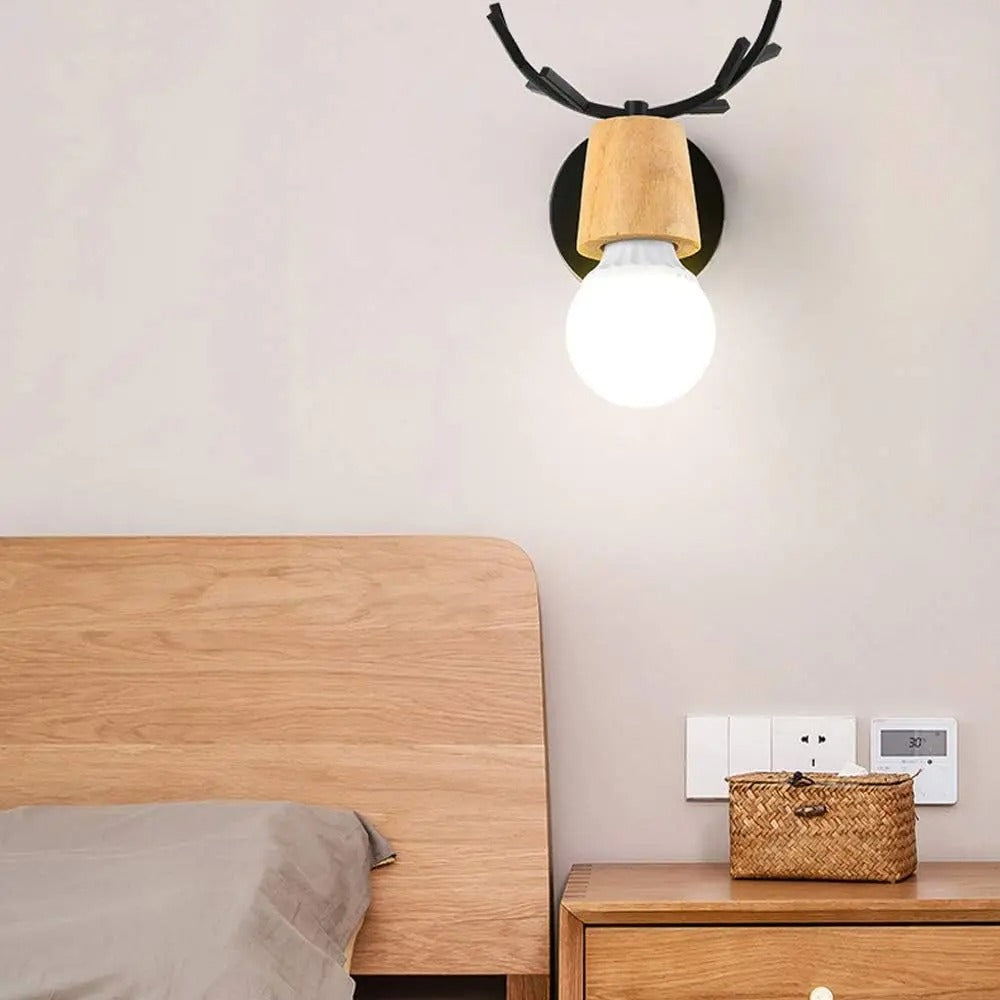 Deer Antler Wand Nachttischlampe Wandleuchte im nordischen Stil Design | Brehn