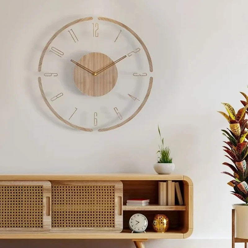Nordische Holz-Wanduhr – Zeitlose Minimalismus | Brehn