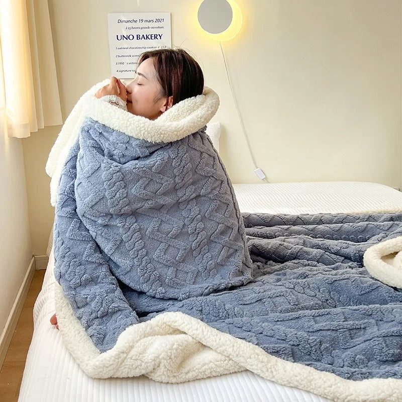 Brehn | Dicke Winter-Lammwoll-Decke - WarmWool