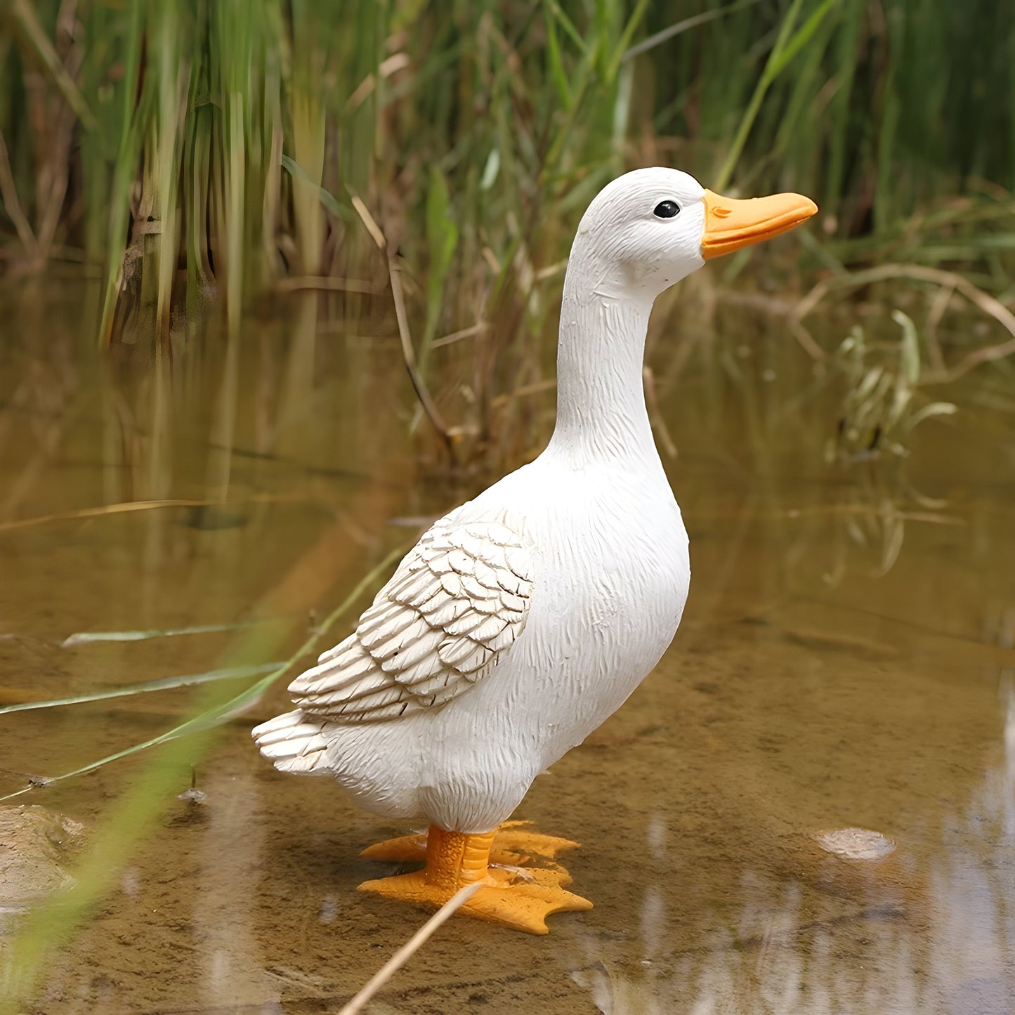 PuddlePals Skulptur – Enten- und Gänsefigur im Landhausstil