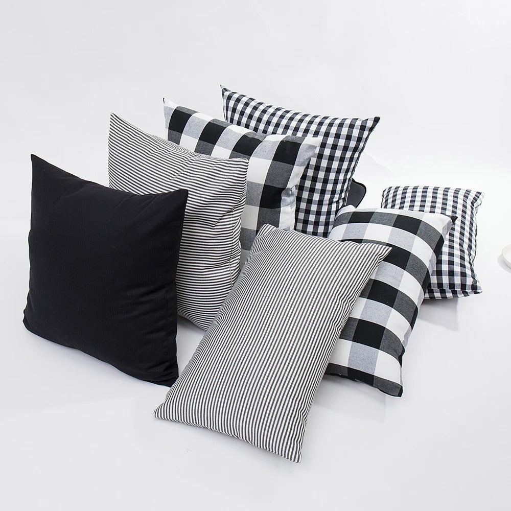 Brehn | Stylish MarbreLuxe Kissenbezug - Moderner Streifen Kissenbezug für elegante Innenräume