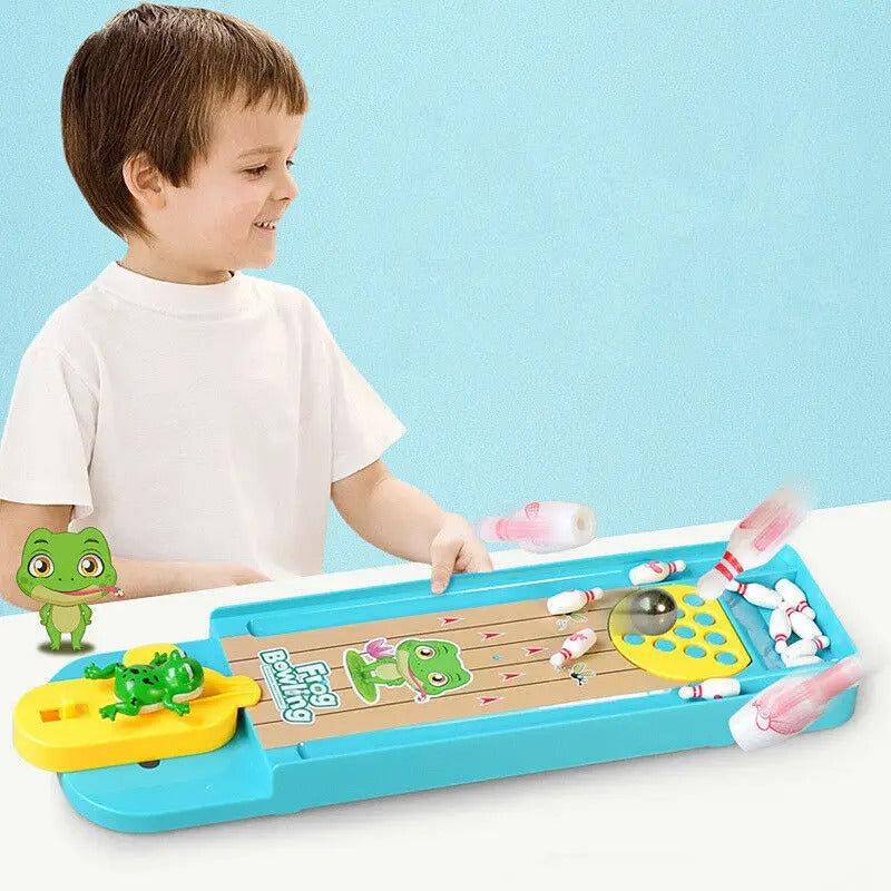 Brehn | Springfrosch Bowlingbahn - Fördert die Motorik - Mini Bowlingbahn