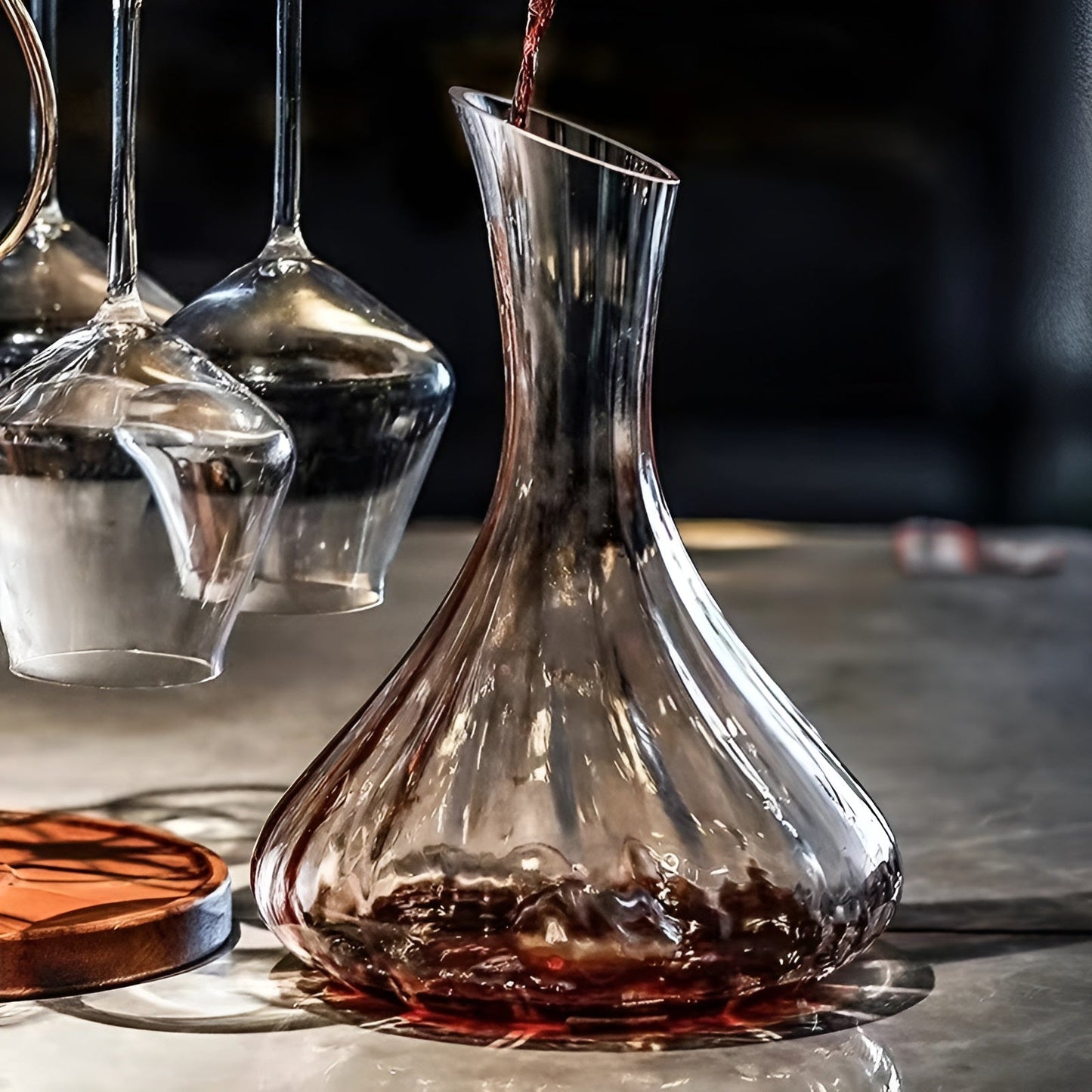 Kompakte Weinkaraffe aus Glas – auslaufsicher und tragbar | Ideal für Reisen