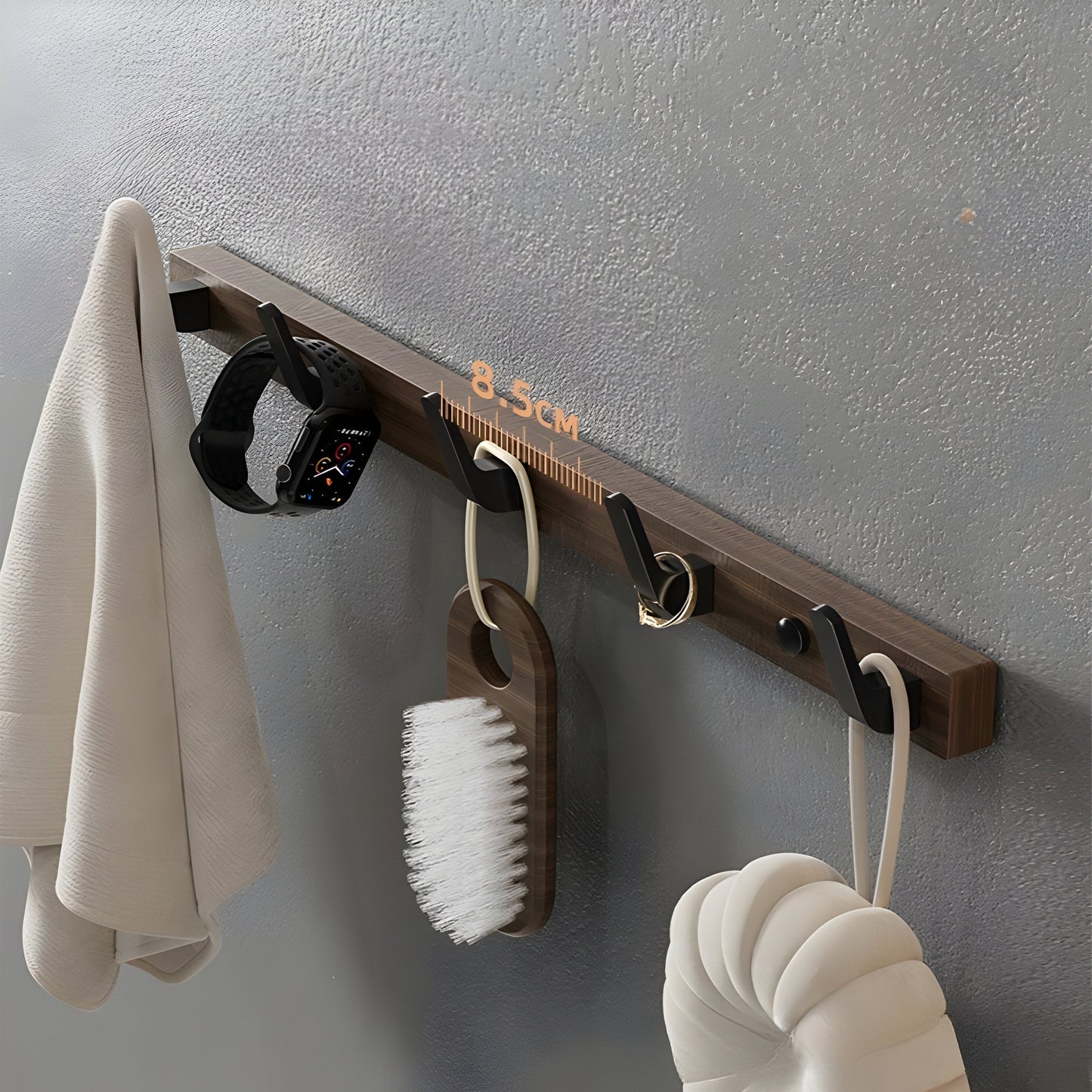 WalnutWisp Haken – Walnuss Holz Wandhaken | Brehn