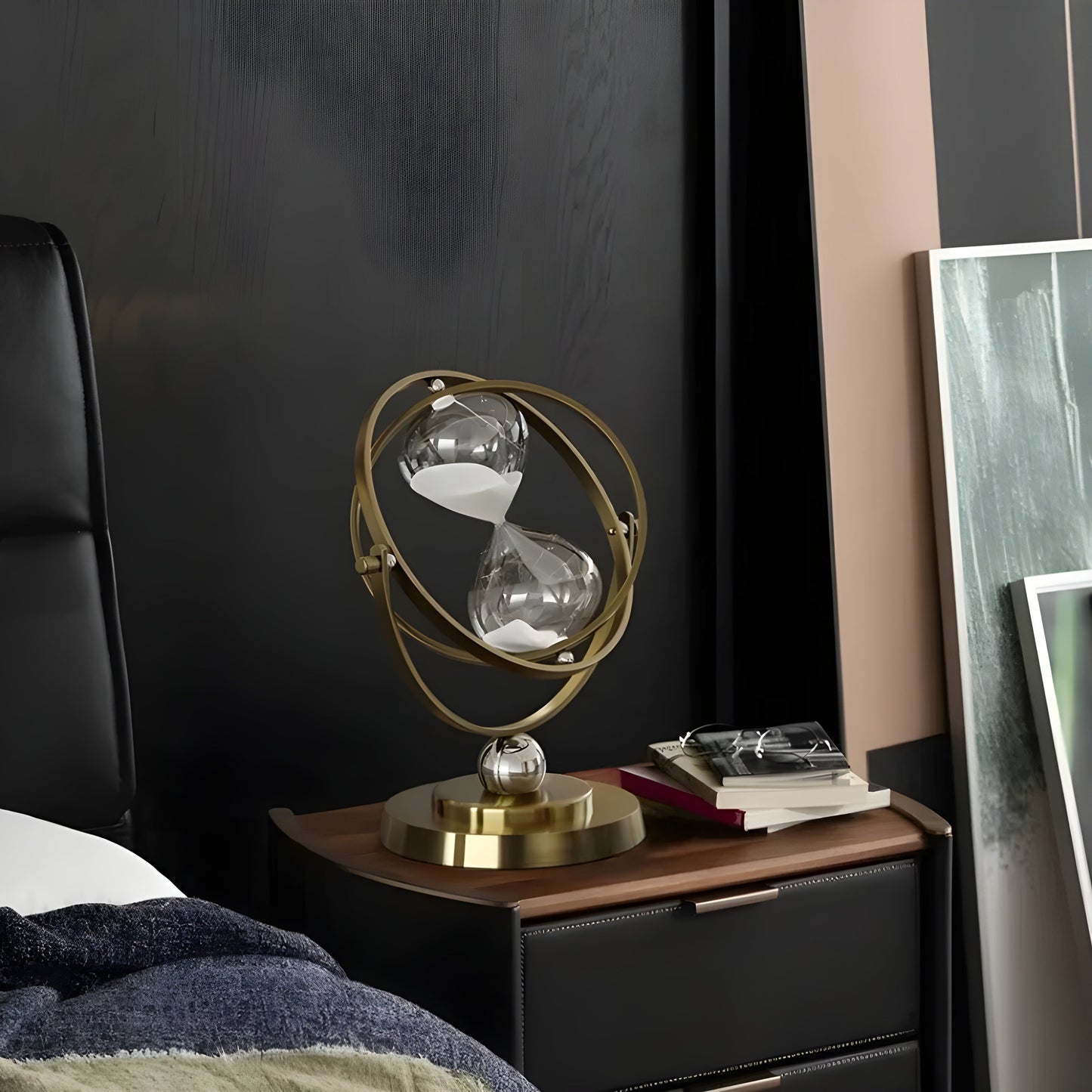 Sanduhr im Globusdesign – Vintage-Look, Antikstil für Wohnzimmer oder Büro | Brehn