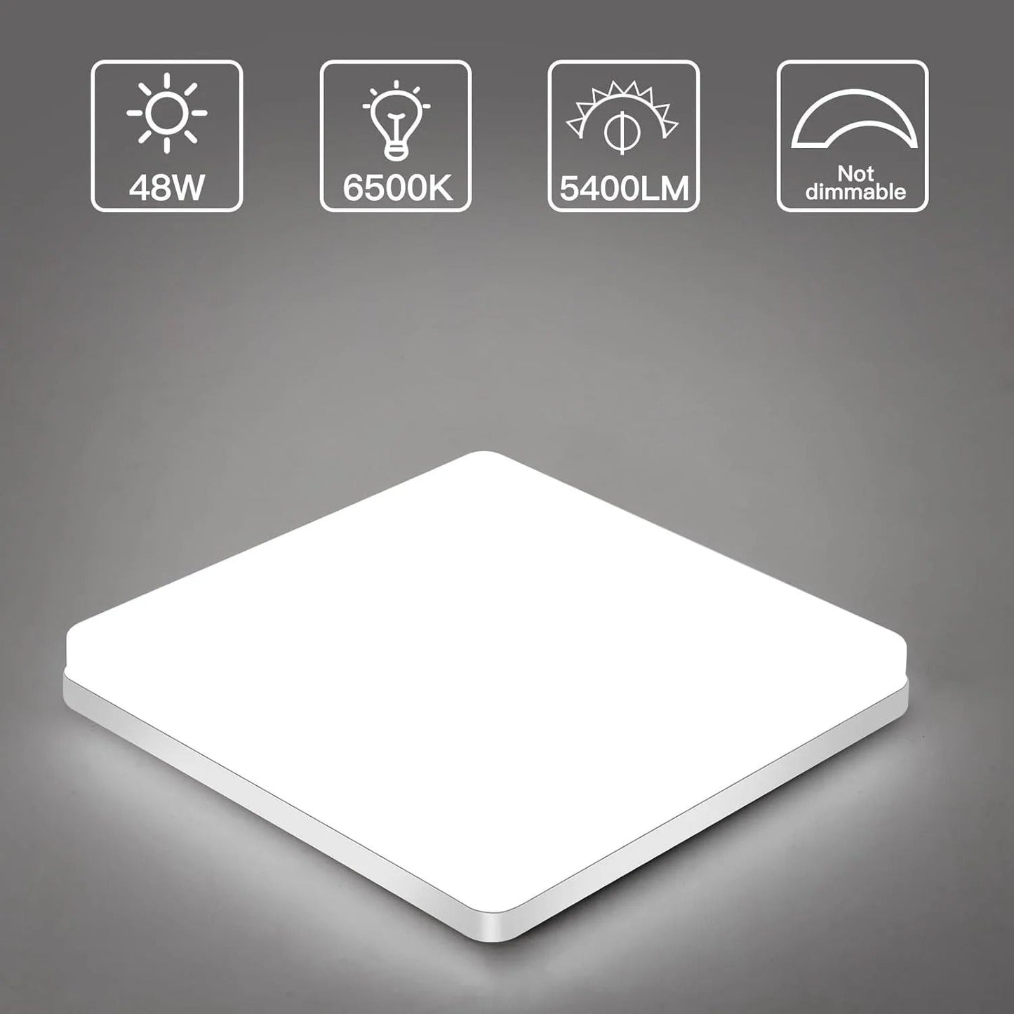 Quadratische LED-Deckenleuchte – Gleichmäßiges, angenehmes Licht | SuitaBrehne für Wohnzimmer & Badezimmer