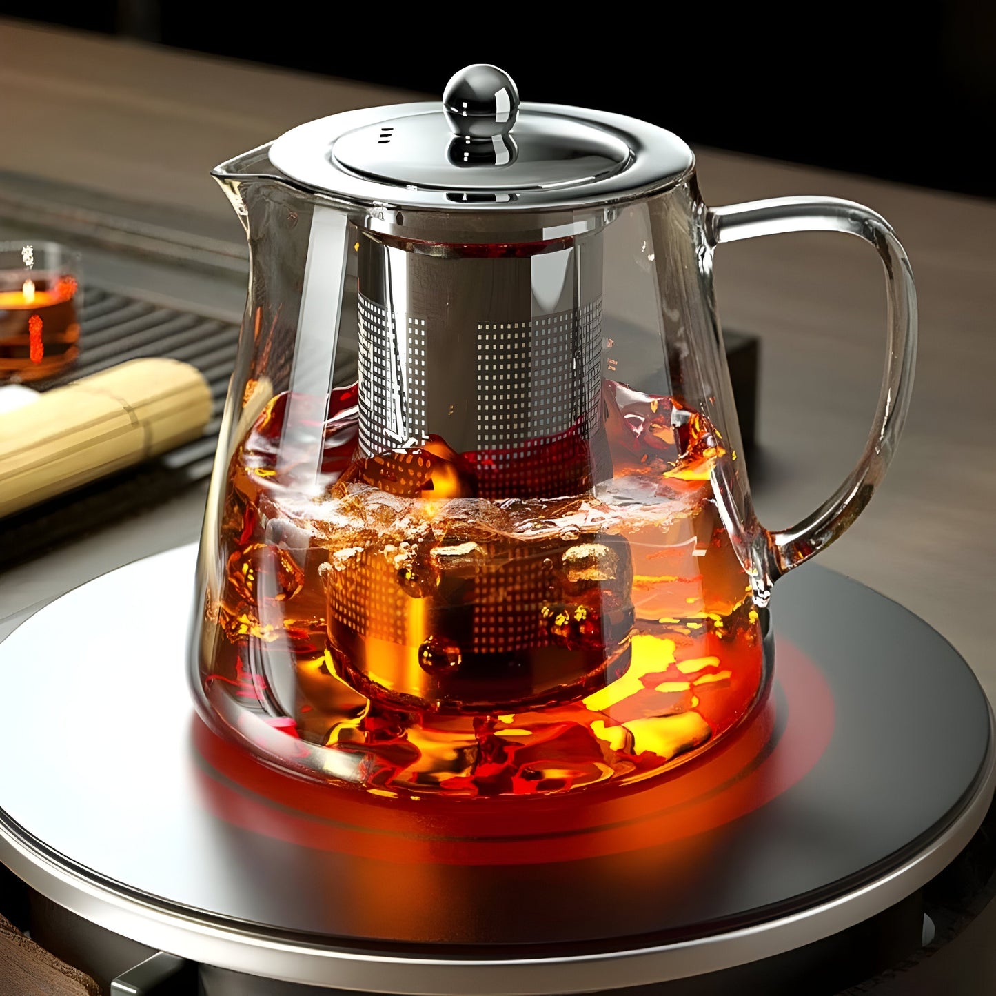 CrystalBrew Becher - Hitzebeständiges Glas mit Edelstahlfilter | Brehn