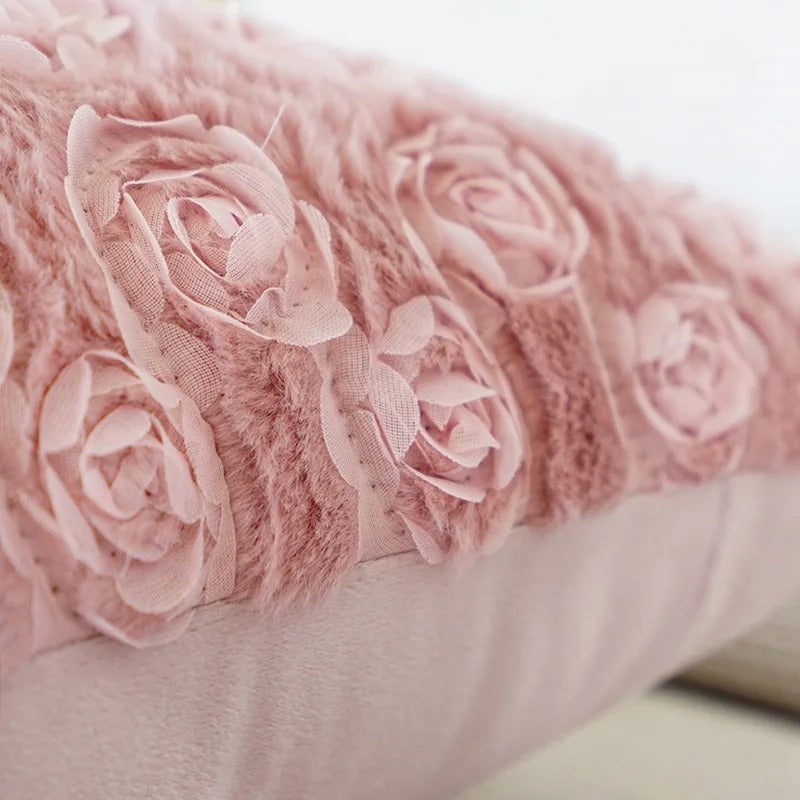 Rosa Kissenbezug mit Blumenmuster – Dekorative Kissenhülle für Wohnzimmer und Kinderzimmer | Brehn