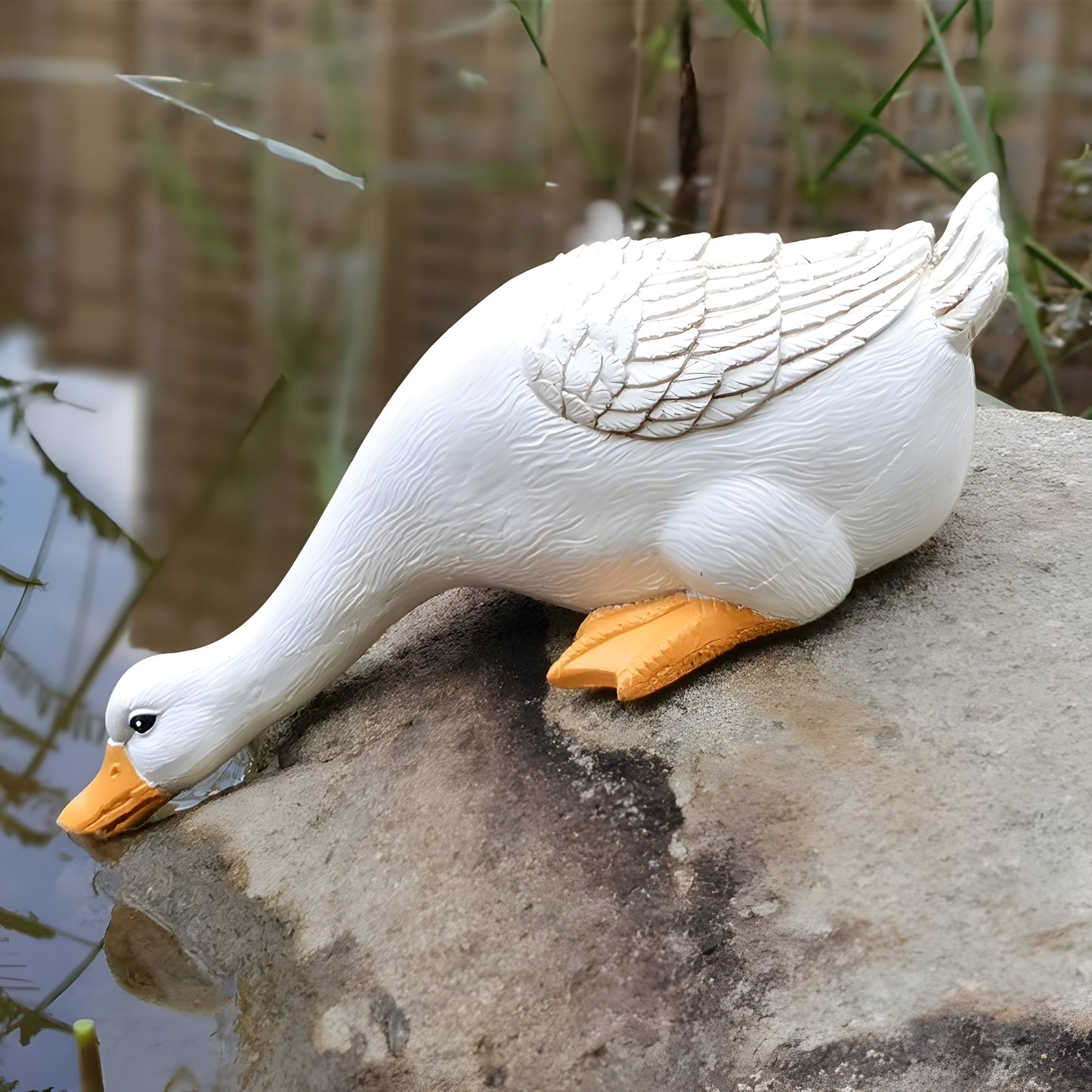 PuddlePals Skulptur – Enten- und Gänsefigur im Landhausstil