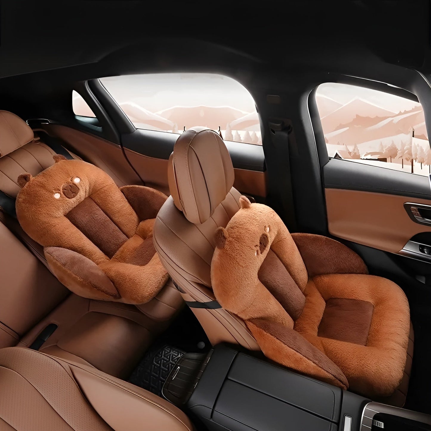 Autositzkissen mit Cartoon-Motiv – Weich und bequem | Dick gepolstert für Auto, Büro und Zuhause