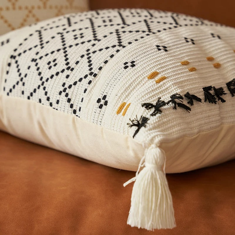 Brehn | Bohemian SatinCiel Kopfkissenbezug - Luxus Kopfkissenbezug mit gestepptem Design für jedes Interieur