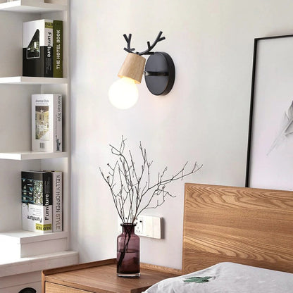 Deer Antler Wand Nachttischlampe Wandleuchte im nordischen Stil Design | Brehn