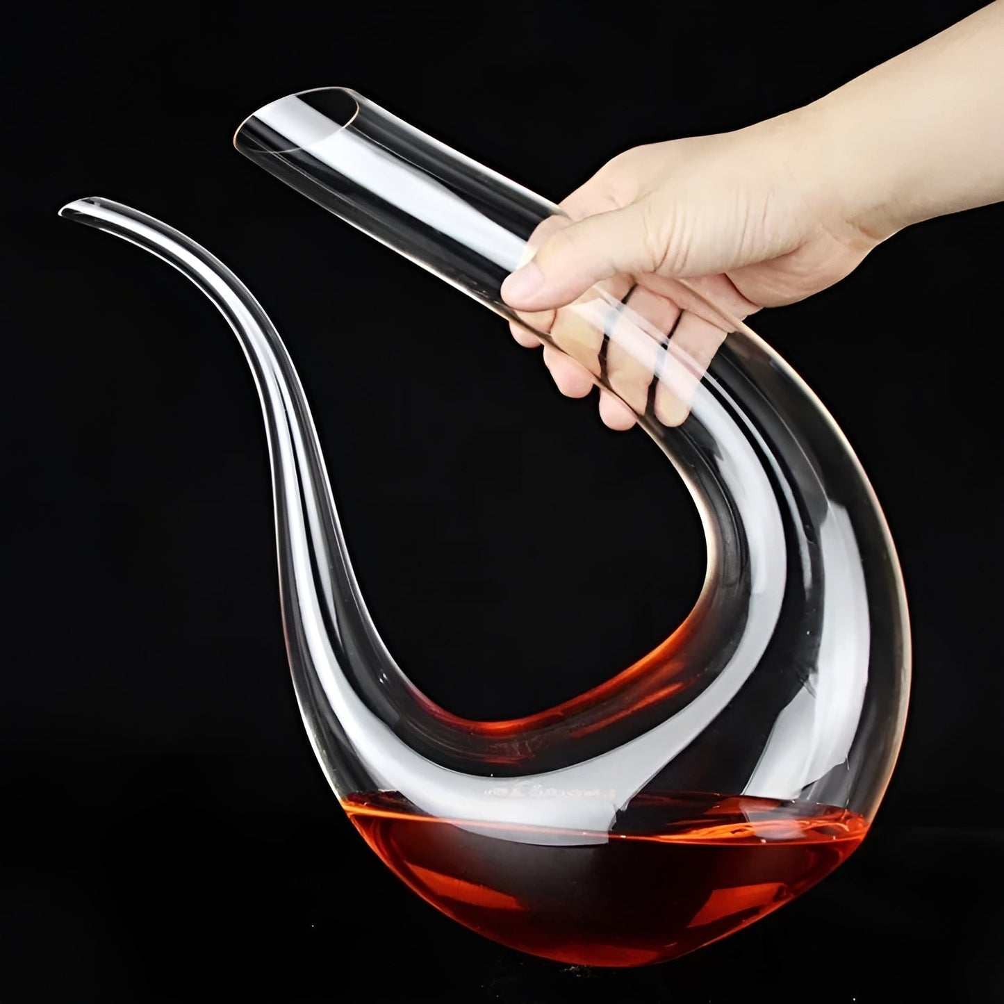 Weindekanter mit Belüfter – Hand Brehnown & Stylish – 1500 ml für Bar & Zuhause – Bleifreies Glas