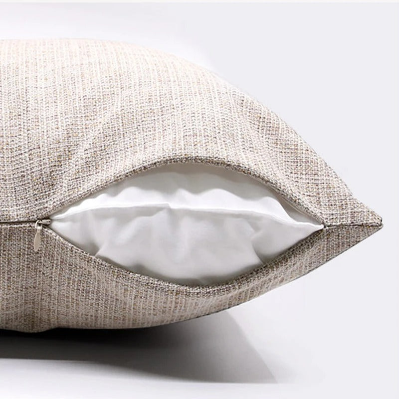 Brehn | ImperialRest Kissenbezug - Eleganter Leinenkissenbezug mit verspielten Quasten für jeden Raum