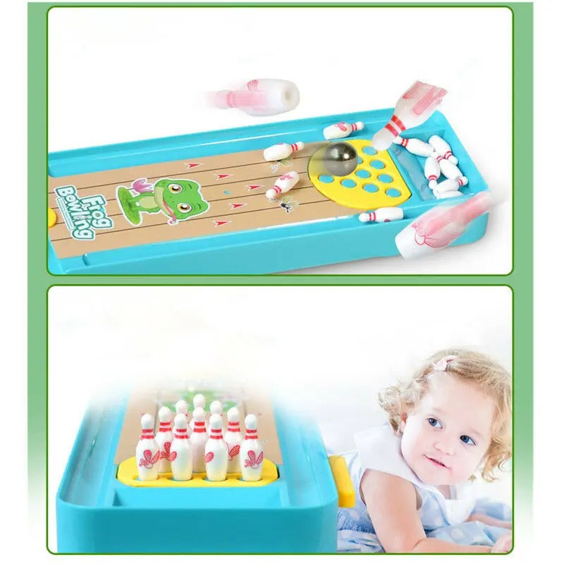 Brehn | Springfrosch Bowlingbahn - Fördert die Motorik - Mini Bowlingbahn