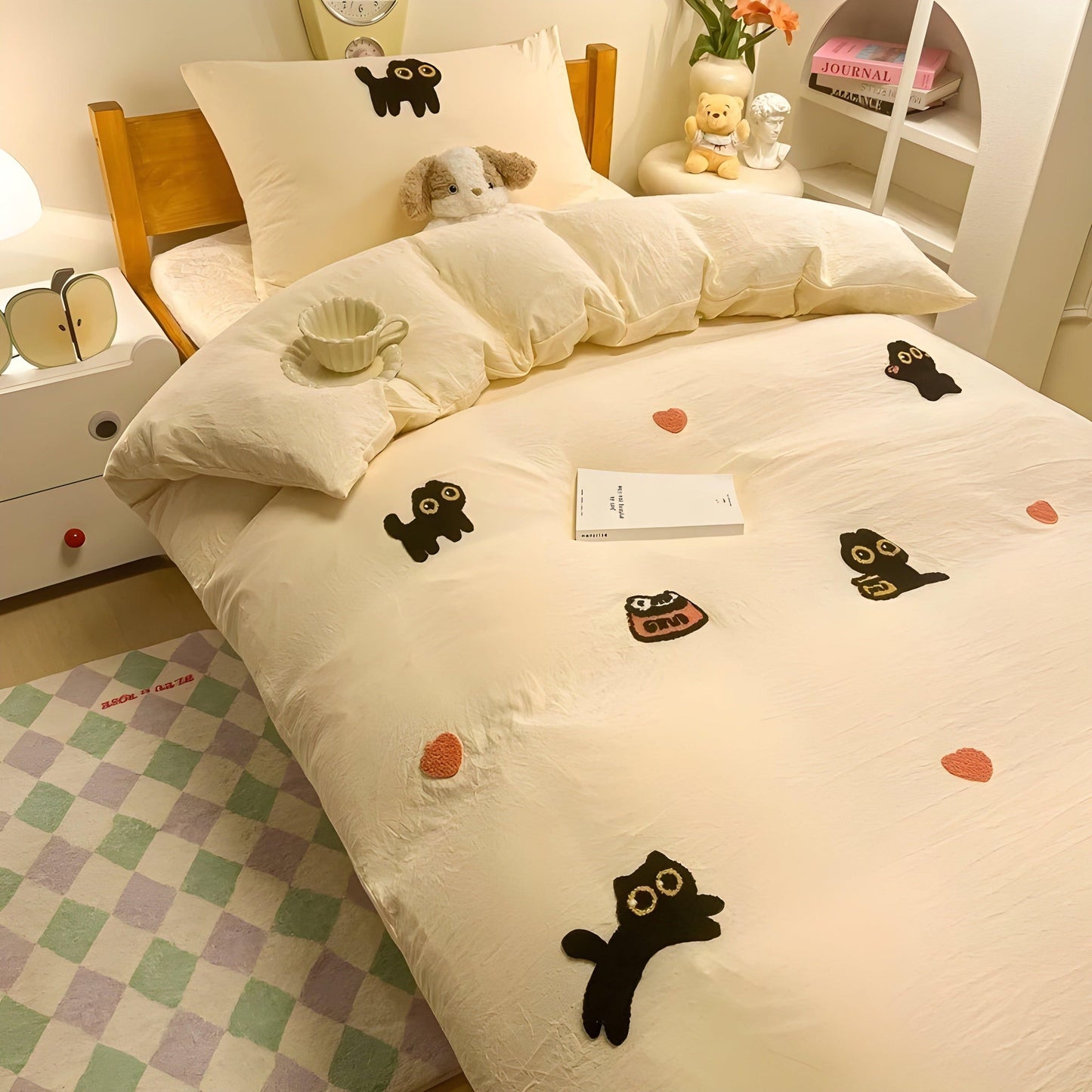 CloudComfort Bettzeug-Set – Komfortables und hautfreundliches Lucky Cat Bettzeug