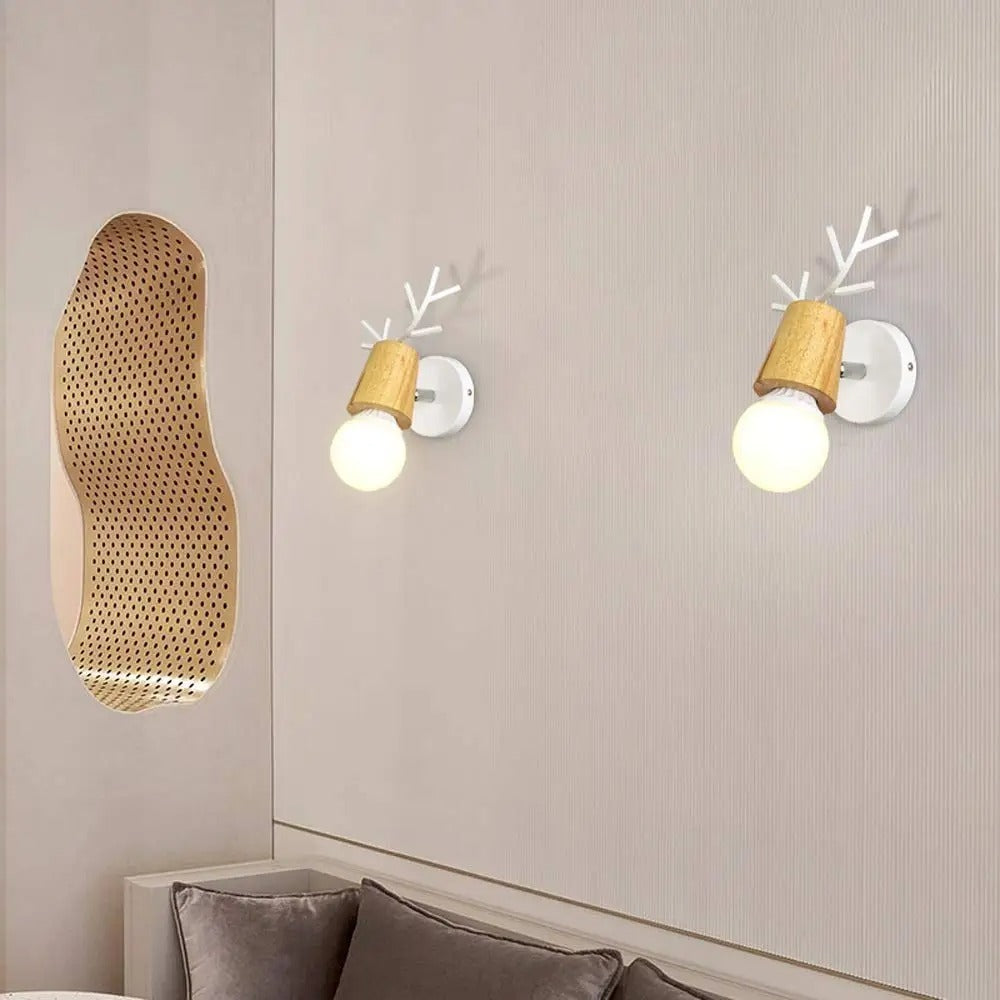 Deer Antler Wand Nachttischlampe Wandleuchte im nordischen Stil Design | Brehn
